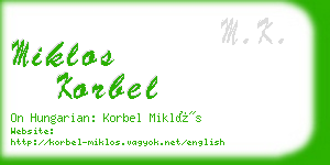 miklos korbel business card